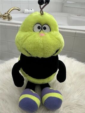 Cloud 9 Lime Green & Black Plush Reptile with Purple-Accent Feet